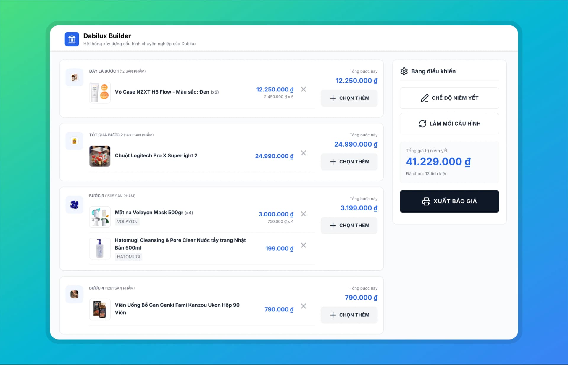 Plugin Build PC WordPress & WooCommerce Chuyên Nghiệp - Dabilux Build Products