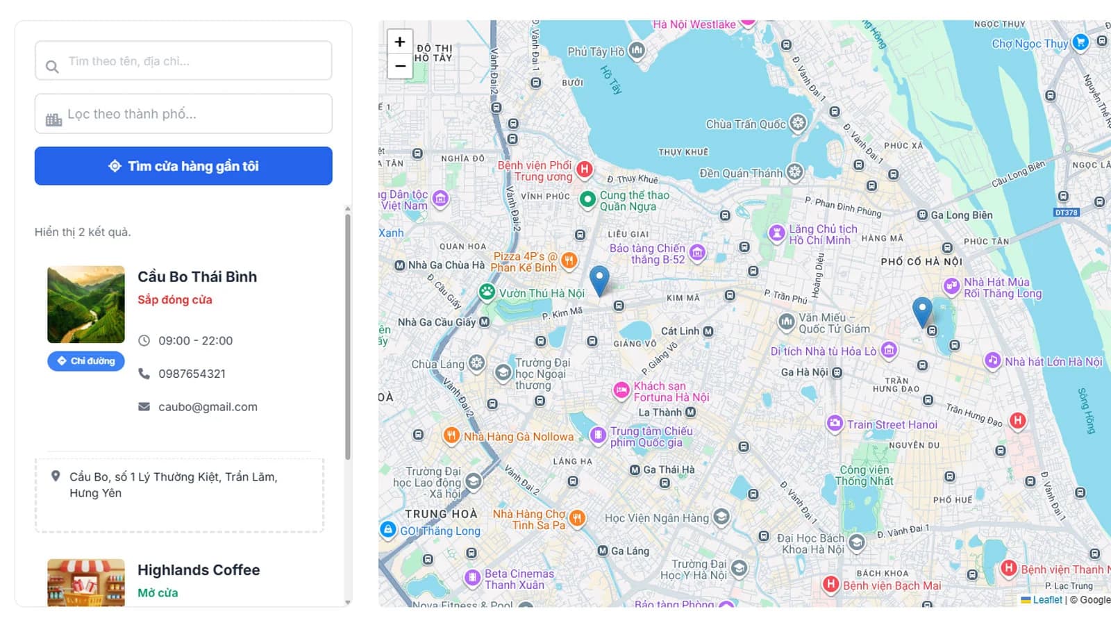 Plugin địa chỉ cửa hàng cho Wordpress - Dabilux Locator Store