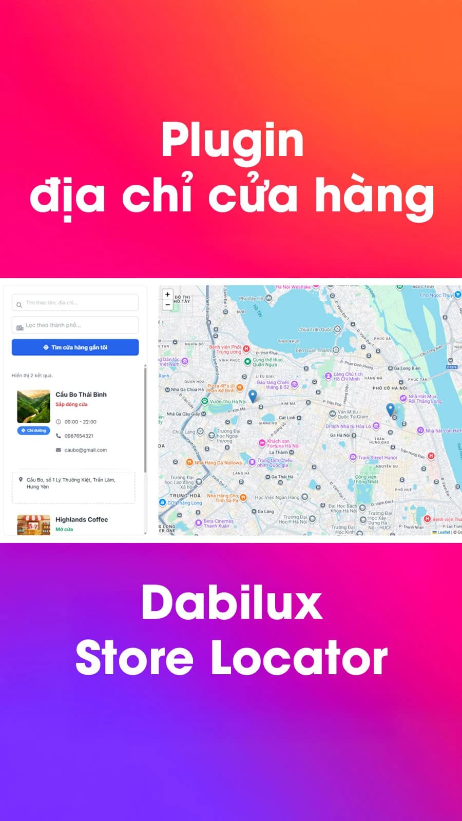 Video giới thiệu plugin địa chỉ của hàng - Dabilux Store Locator