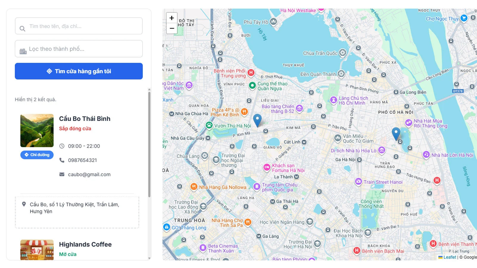 Plugin địa chỉ cửa hàng cho Wordpress - Dabilux Locator Store